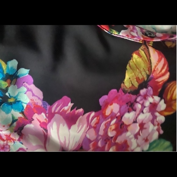 Womens Spence Colorful Flower Maxi Dress Sm/P Side Splits Cover Up - Picture 14 of 15